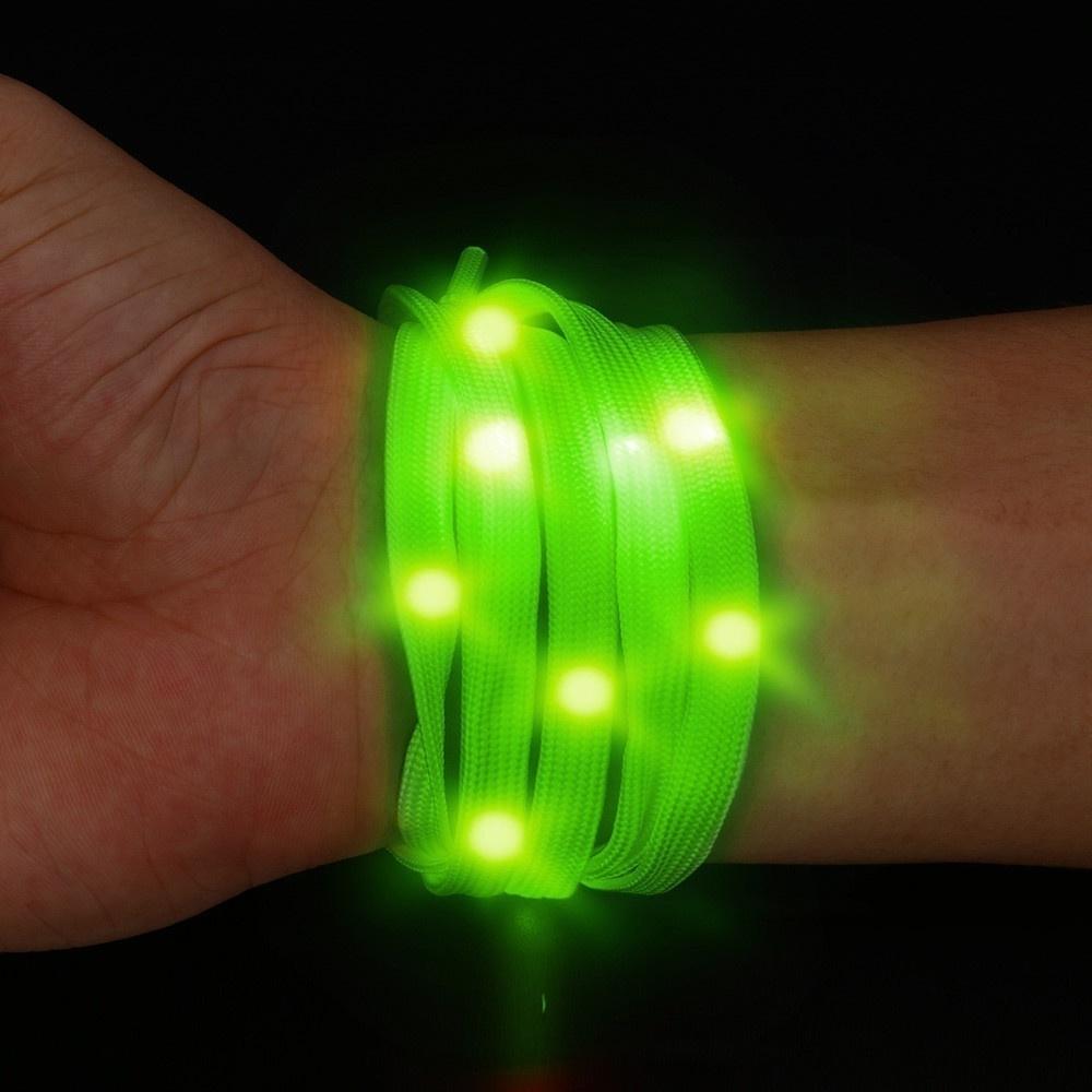 Fashion Shine LED 8 Color Change Luminescent Shoelace Strap Night Light Club Party Luminous Shoelace