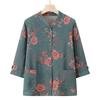 Summer Shirts for Middle-Aged and Elderly Women: Printed Mid-Sleeve, Grandma's Three-Quarter Sleeve, and Mom's Collared Tops.