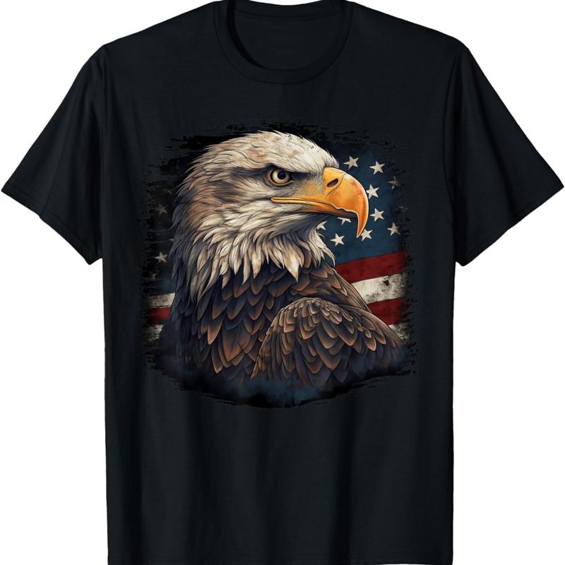 Bald Eagle US American Flag 4th Of July Proud Patriotic T Shirt