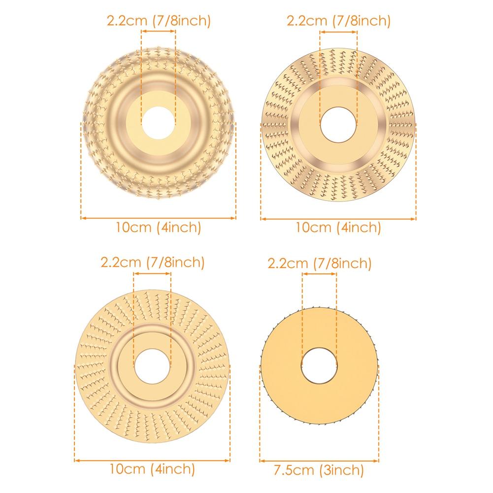 BHBL 13pcs Wood Carving Disc Set Bushing Angle Grinder Wood Grinding Wheel Burr Rasp Polishing Rotary Tool Accessories