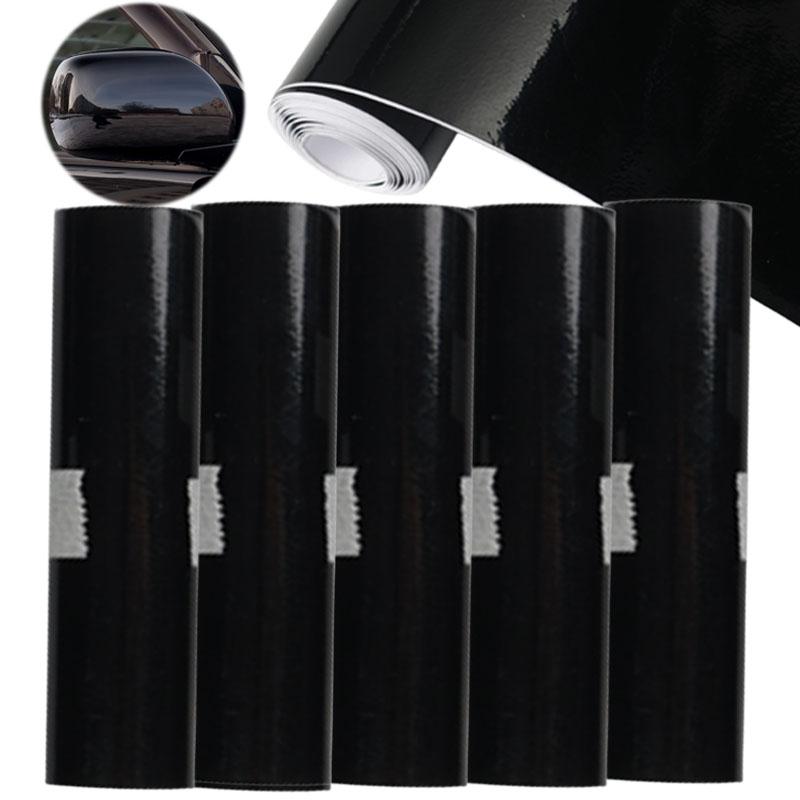 Self Adhesive Vinyl Sticker Bubble Free for Window Trim Mirror Car Motorcycles Bicycle Laptop Piano Black Glossy Vinyl Wrap Film