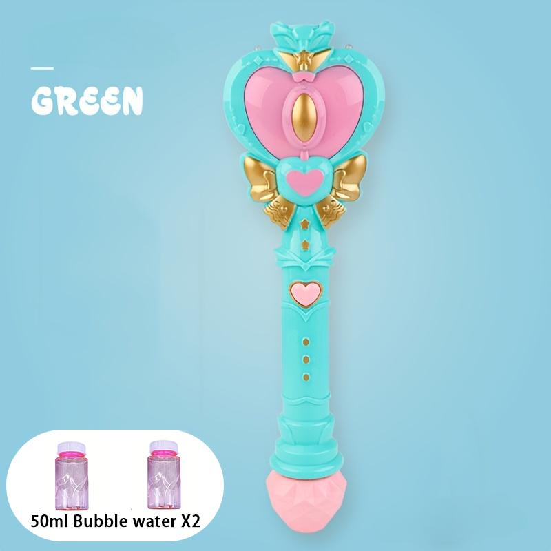 Magic Wand Bubble Machine with Solution for Boys and Girls Toy Bubble Blower With Princess & Fairy Stick Electric Bubble Machine