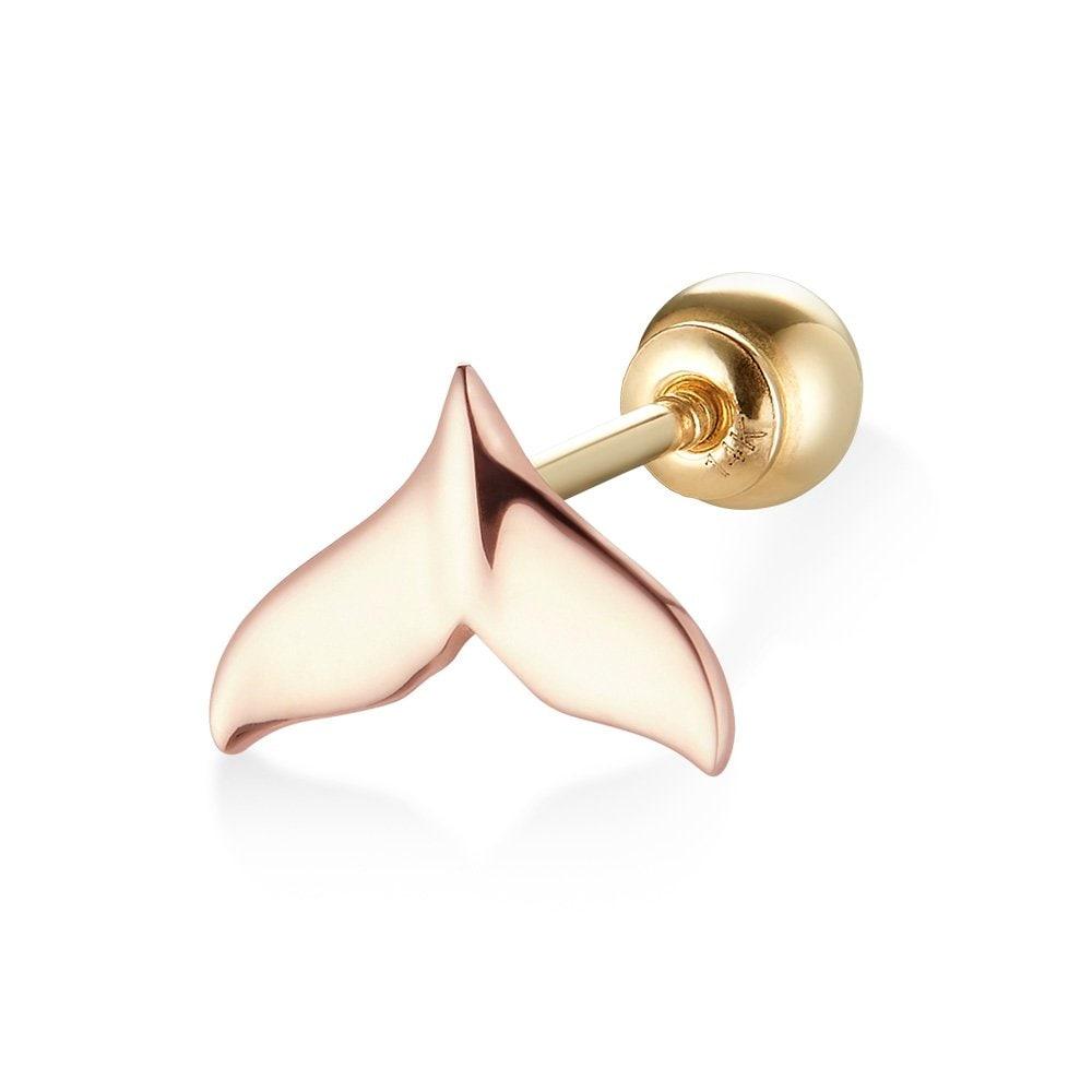[Dorocy] 14K Kuing Kuing Wish Collection Whale Tail Piercing (1 piece)