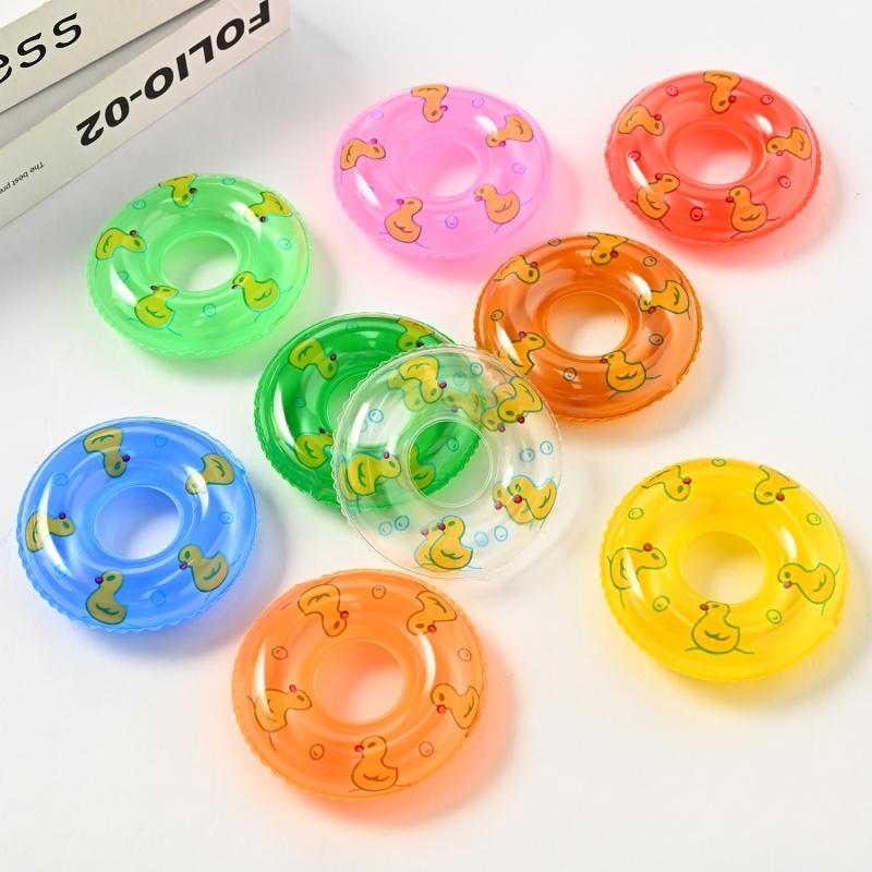 5 Pezzi Cerchio Galleggiante Mini Estivo Giocattolo Bambino Bambini Bambola Galleggiante Divertente Anello Galleggiante Piscina Galleggiante Gomma Galleggiante Vasca da Bagno Piscina Giocattolo Gonfiabile