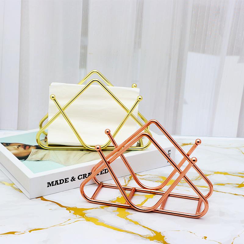 Nordic Iron Tissue Holder: Vertical Napkin Rack for Kitchen or Dining Table
