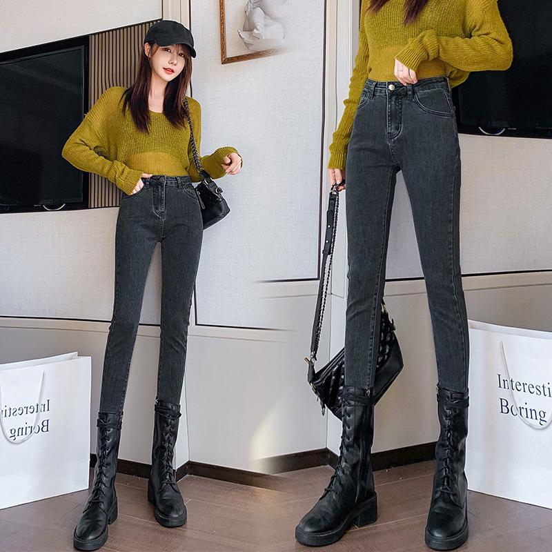 Plus Size High Waist Elastic Skinny Jeans for Women - Spring & Autumn 2022 Collection