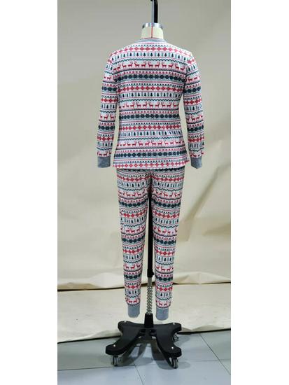 2025 European & American Parent-Child Christmas Pajama Set - New Style Family Home Wear