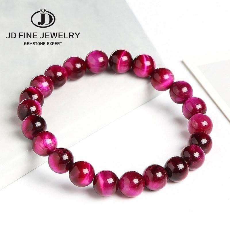 JD Naturstein Blaues Tigerauge Perlenarmbänder Damen Herren Reiki Heilung Yoga Meditation Charms Armreifen Pulseras Schmuck Geschenk