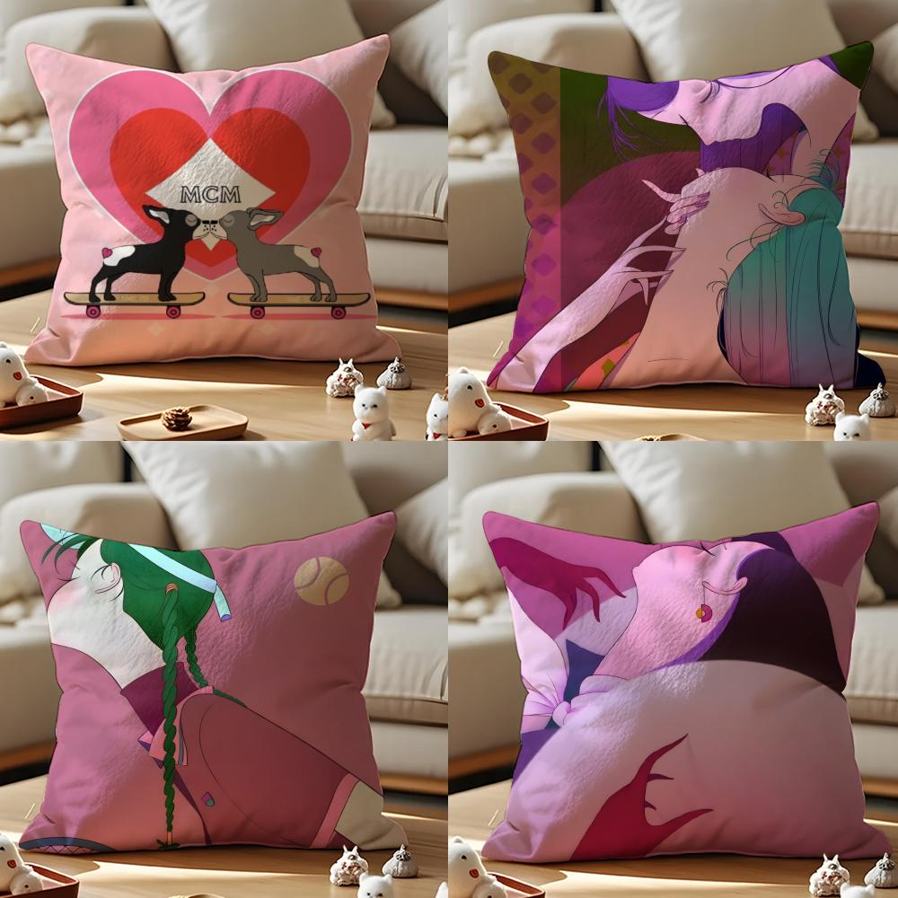Constellation Series Cushion Cover Anti-dustmite Pillowcase Invisible Zipper Silky Short Plush Sofa Cushion Cover