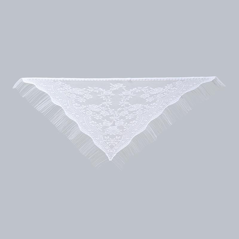 Pure Color Lace Triangle Scarf Women Evening Dresses Shawl Hollow Mesh Bridal Bridesmaid Wedding Party Shawl Lady Capes Wraps