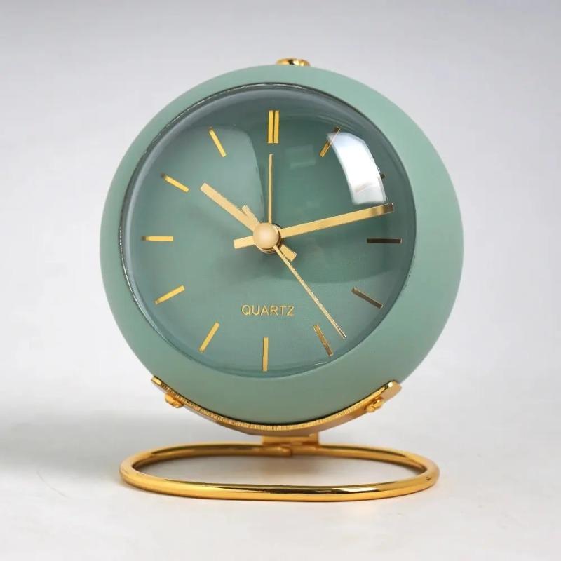 Metal Ring Colored Alarm Clock Exquisite Decoration for Home Desktop Office Silent Internet Famous Alarm Clock