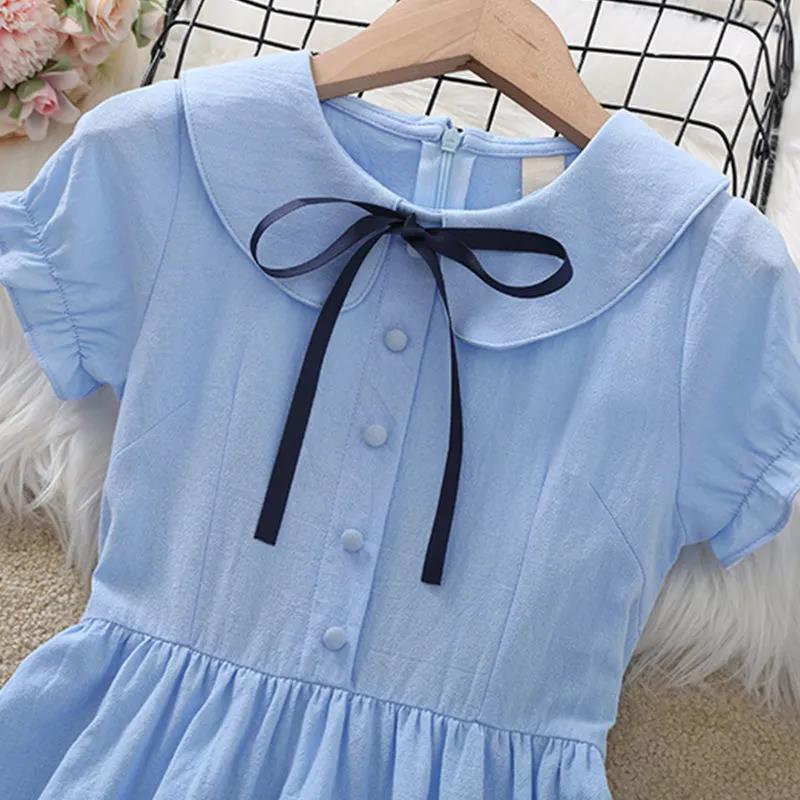 Girls' Dresses Summer Dresses Girls Princess Dresses Children's Summer Solid Color Cotton Skirts