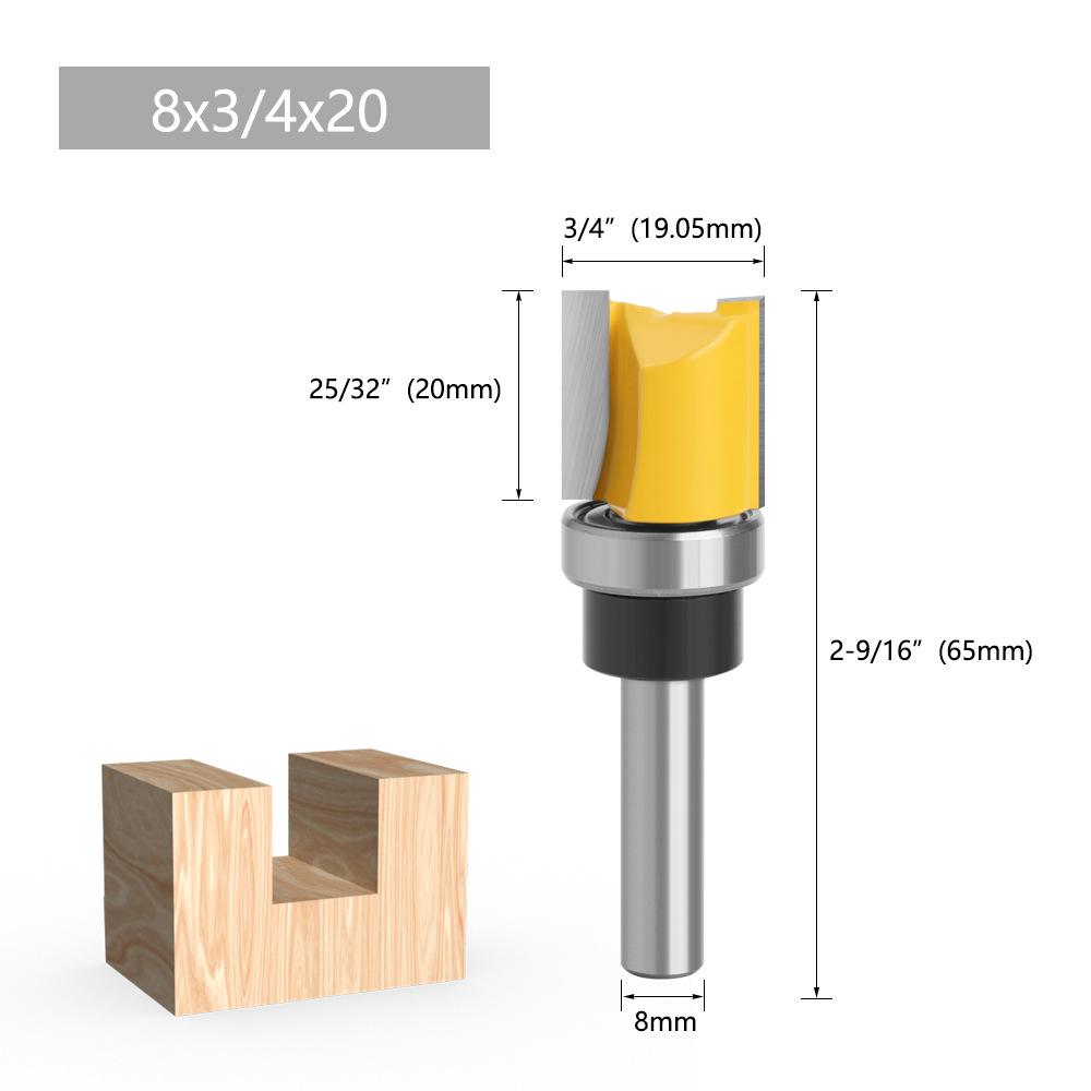 

Набор из 4 фрез для заподлицо: Шаблон и прямые фрезы для деревообработки с подшипниками