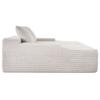 Chaise Longue Double Surdimensionnée 210 cm, Canapé Modulable en Velours Côtelé, Canapé Loveseat Confortable à Assise Profonde avec Coussins Souples et Coussins Décoratifs pour Salon