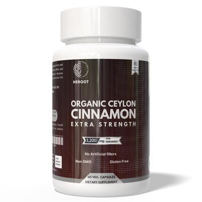 Capsule di Cannella di Ceylon 1200mg, 60 Capsule Vegetariane per la Routine di Benessere Quotidiano