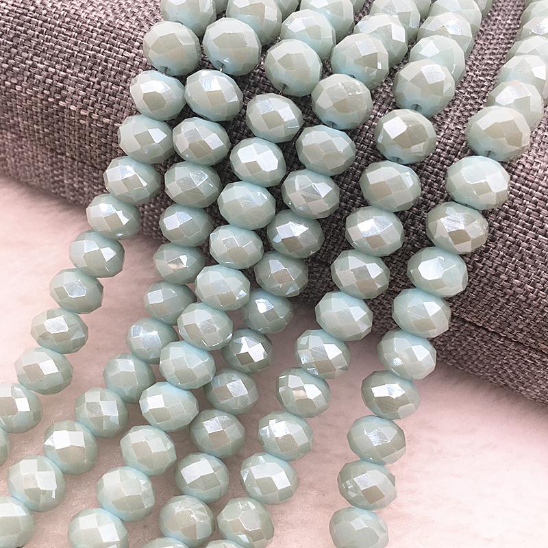 30pcs/lot 8x6mm Rondelle Austria Faceted Crystal Glass Beads,Wheel Beads,Transit Beads For Jewelry Making diy Bracelet Necklace