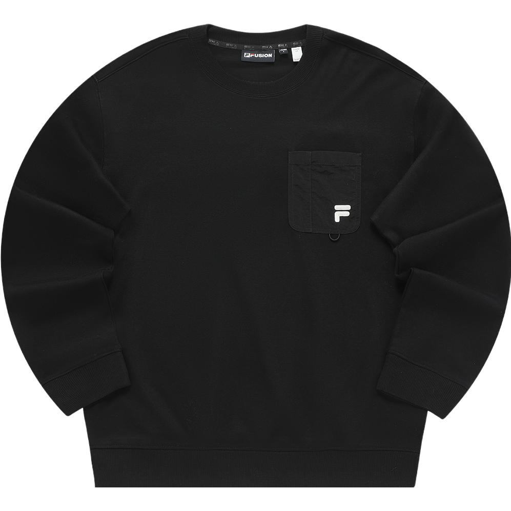 FILA FUSION Sweatshirts Men's Black Crew Neck Moderate Other T11M343204FBK