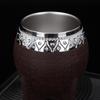 Langlebige 180 ML Edelstahl Doppelwandige Tasse Schildpattmuster Rostfrei Mattierte Tasse Flacher Boden Kaffeetasse Tee