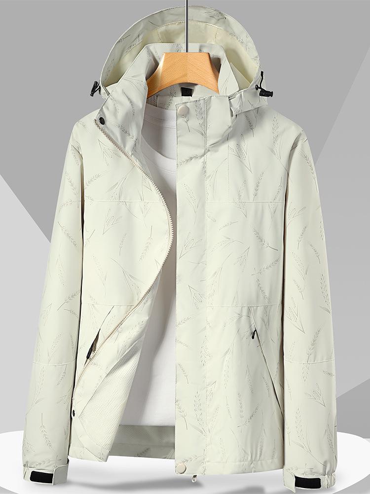 Autumn Waterproof Windproof Hooded Jacket - Unisex Color Block Thin Mountaineering Outerwear
