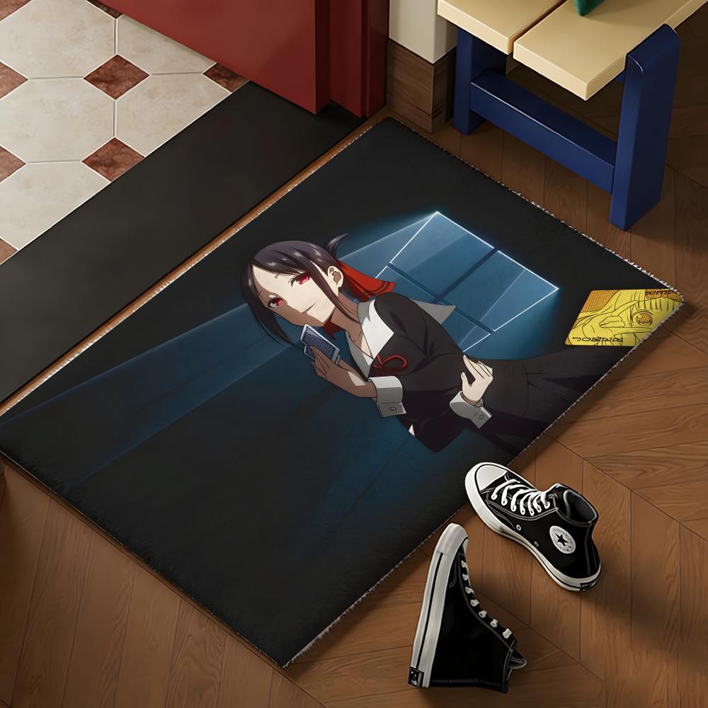 K-kaguya-sama Love Is War Anime Floor Mat Soft Flannel Rug Non-Slip Absorbent Mat For Bathroom Bedroom Home Decor