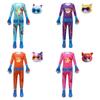 Superkitties Kids Onesie Costume With Soft Milk Silk Fabric Cartoon Style Purple Blue Pink Orange 100cm-150cm/43.3-59.05in