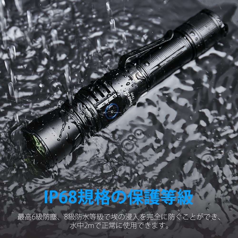 Trustfire Rechargeable Military Flashlight, Strongest 460 Lumens, Super Strong Distance