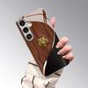 Wood Grain Gold Tiger Pattern 2D Phone Case for Samsung S26 S25 S24 S23 S22 S21 S20 A56 A36 A16 - Glass Protective Cover