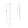 Kinkiet Ścienny Nowoczesny Biały Szklana Tuba W Kreski 45 Cm Ip44 Zmienna Barwa Led 8W Linea Light Prestige