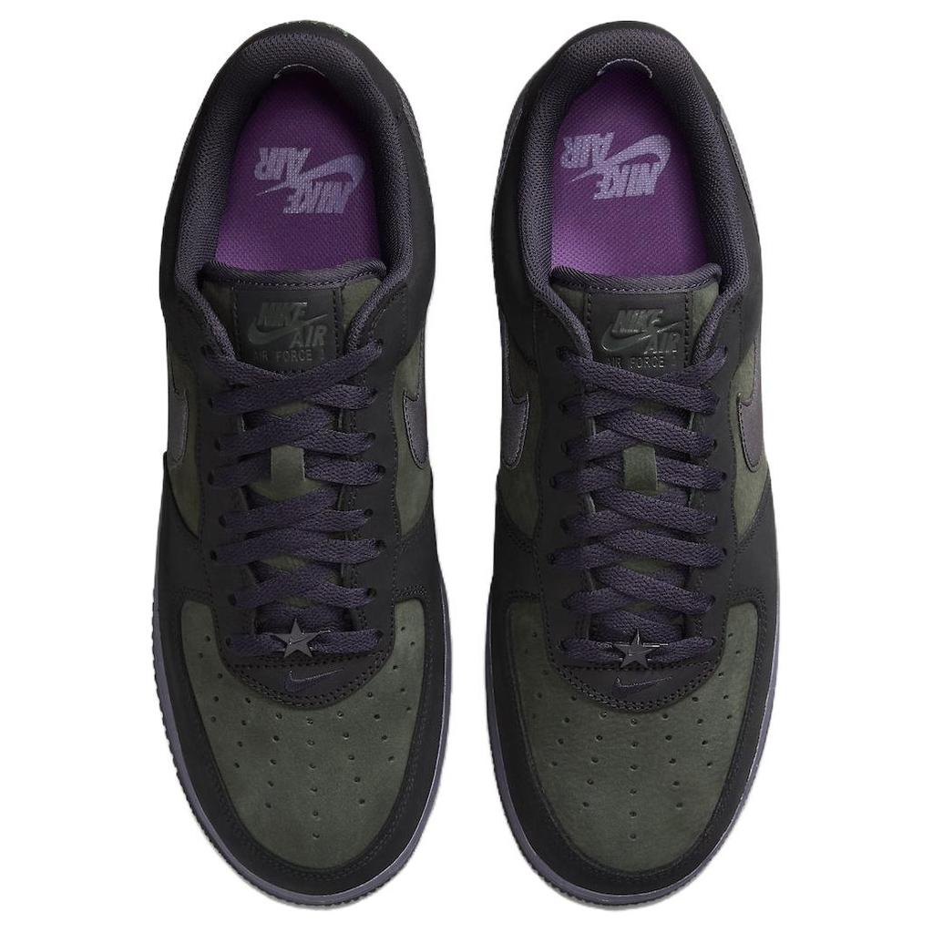 Nike Air Force 1 Low World Tour Pack - Seoul Men Sneakers Black Medium-Olive Amethyst-Smoke HF0014-001