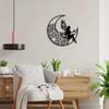 Metal Wall Art Celestial Fairy Outdoor Decor Iron Hollow Cut Design for Garden Patio Home