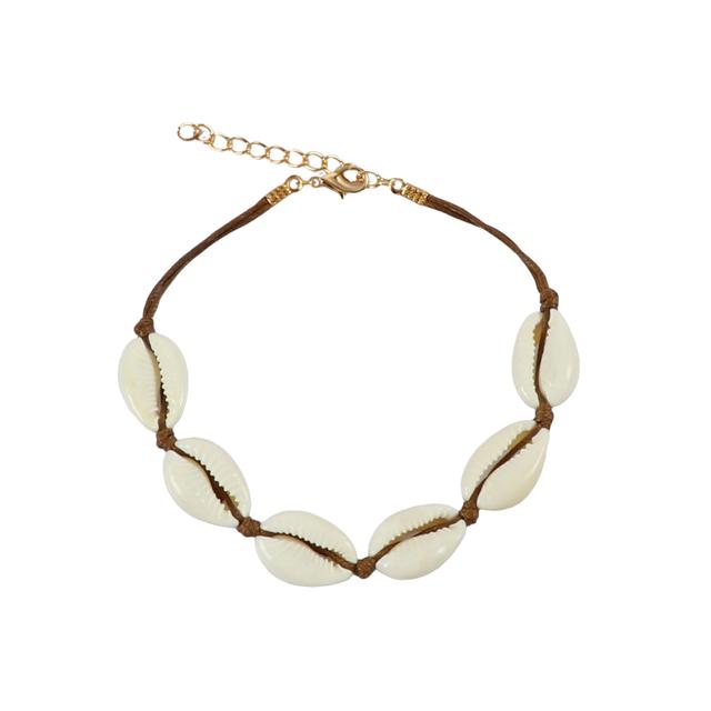 Fashion Women Anklets Bracelet Woven Shell Conch Rope Barefoot Bracelets Bangles Leg Ankle Chain Foot Jewelry Best Friend Gift