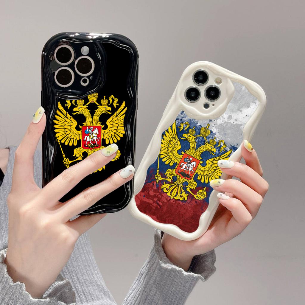 LZ15 Emblem of Russia Design Clear Soft Wave Phone Cases for Samsung S24 S23 Ultra S20 FE A54 A14 A52s A51 S10 Huawei Honor 90 Protection Back Cover