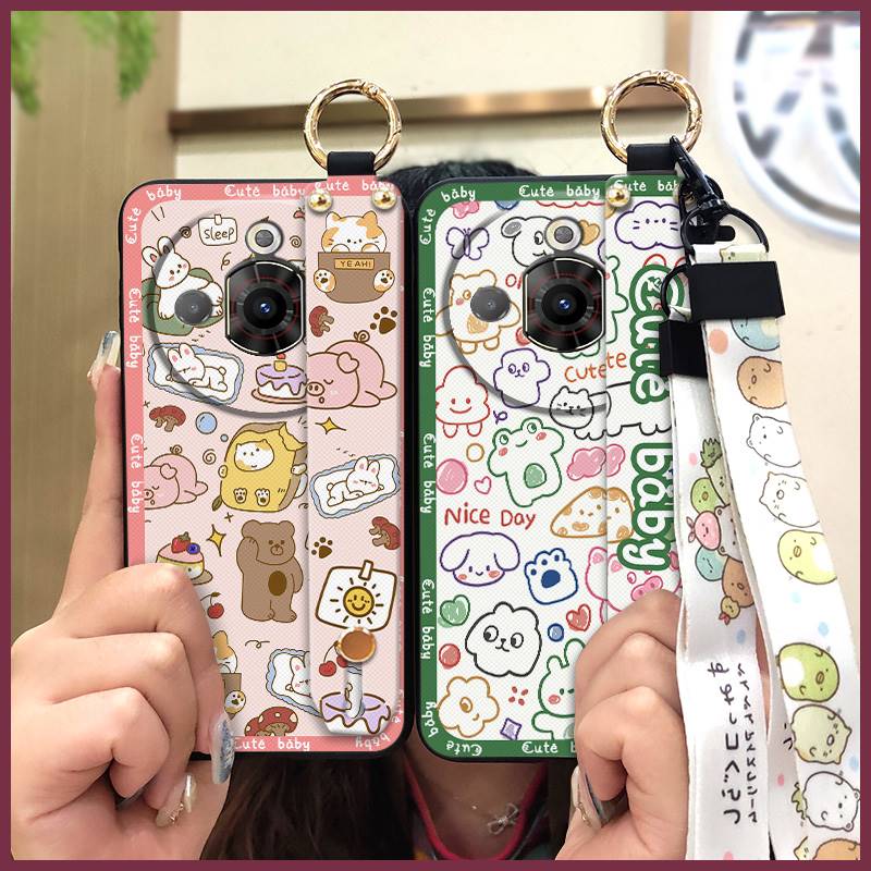 Ring Back Cover Phone Case For ZTE Nubia Focus Pro 5G Phone Holder Wrist Strap Silicone Shockproof Durable Anti-dust