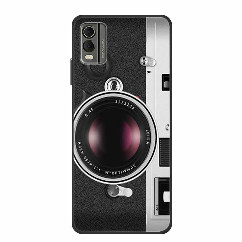 Pentru husă Nokia C32 6,5" Husă spate din silicon moale TPU de lux Carcase pentru telefon pentru NokiaC32 Protector drăguț Rezistent la șocuri Flori Capa