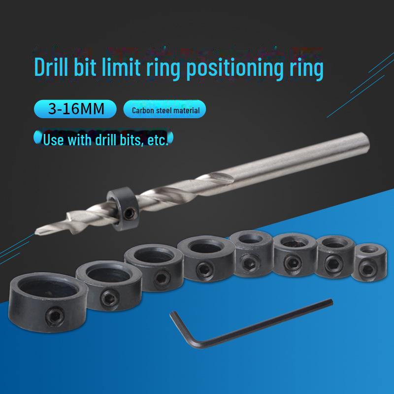 Woodworking Drill Bit Positioning Ring 3-16mm Adjustable Clamp Accessory