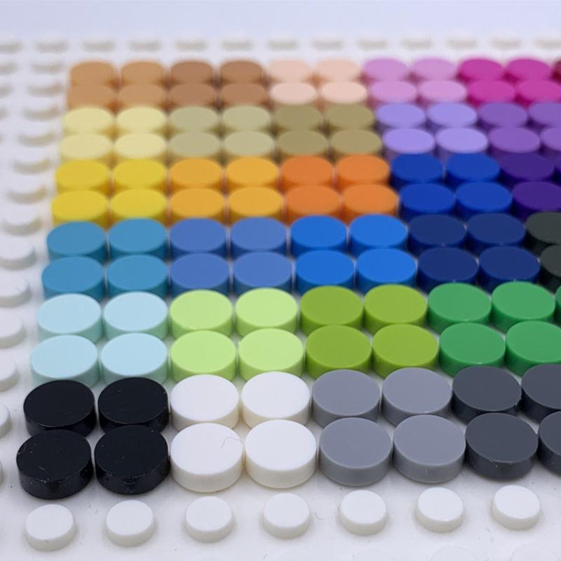 200Pcs/Lot Tile 1X1 Round Special Brick Building Block Small Particle Bulk Bricks Parts Diy Toy