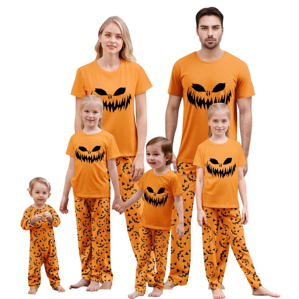 Süßes Familien-Pyjama-Set, Hauskleidung, Familien-Set Kurzarm-Oberteil Hose Set