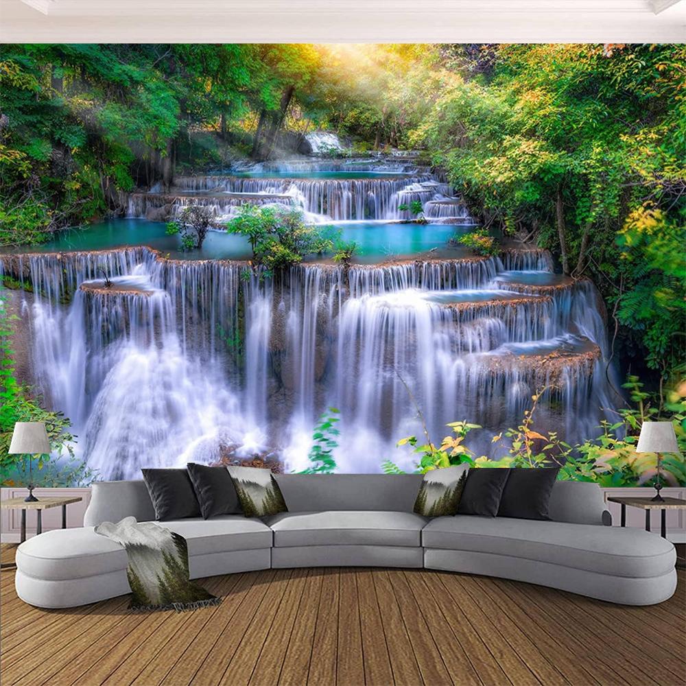 Waterfall Wallpaper Large Landscape Nature Lake Wall Mural Living Room Bedroom Home Decor