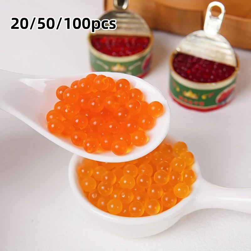 20/50/100Pcs Fake Caviar Fish Roe Diy Japanese Food Play Sushi Noodles Hand Diy Simulation Food Doll Accessories Play House