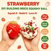 Asmr Tactile Squeeze Gadget Handcrafted Strawberry Block Sphere Squishy Crunchy Crackle Fake Fruit Prank Gag Gift Party Favors