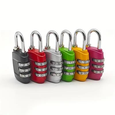Mini Combination Locks 3 Digit Portable Travel Padlock Locker Code Lock Gym Backpack Padlock Safe