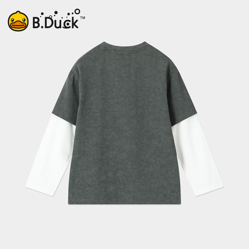 B.Duck Boys' Long-Sleeve Fake Two-Piece T-Shirt