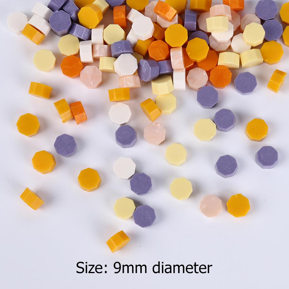 Stamp Octagon Beaded Waxes Mixed Color 100 Pieces Wax Seal DIY Manual Account Craft Ornaments for Wedding Post Card Making Tools