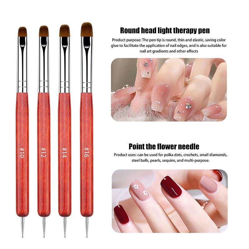 Dual-Ended Nail Art Brushes And Dotting Pens Set Professional Manicure Detailing Tools Rhinestone Gel Painting Manicure Tool