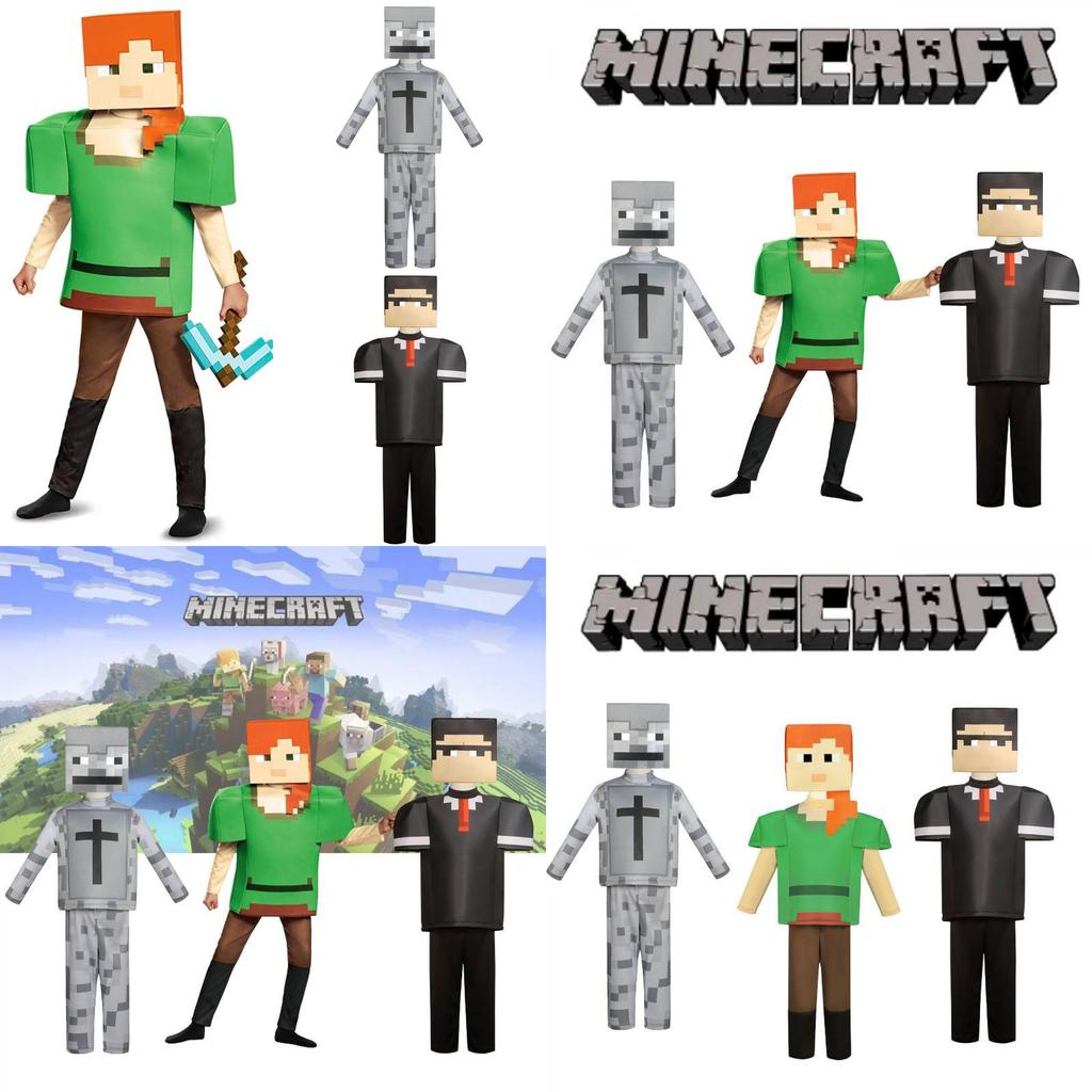 Minecraft Kinder Strapazierfähiger Polyester Alex Anzug Cosplay Spiel Performance Kleidung Für Halloween Weihnachten Requisiten