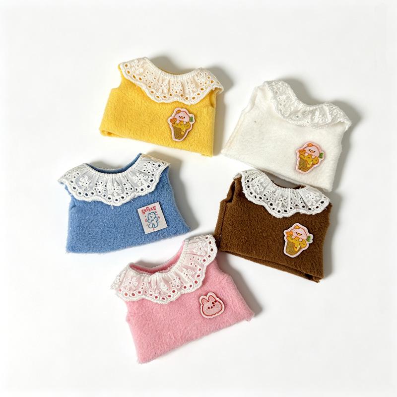 10cm Mini Doll Cotton T-Shirt - Trendy Short Sleeve Top Accessory