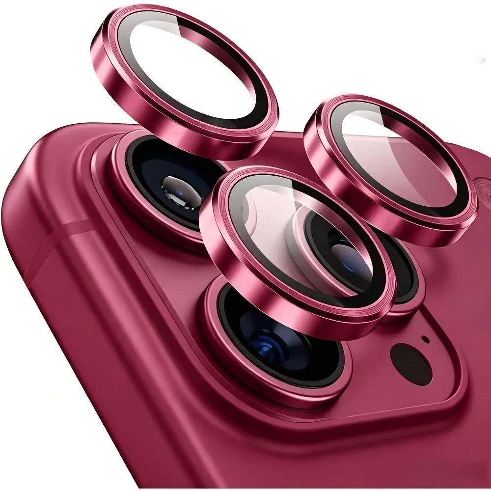 Metal Alloy Ring HD Clear Tempered Glass Camera Protectors for IPhone Duo Ultra 18 Fold 17 16 15 14 Pro Max Lens Film Full Cover 4