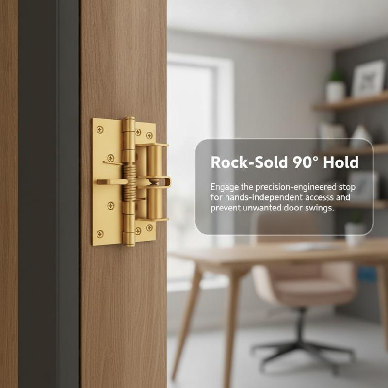 3 In 1 Automatic Self Closing Door Hinges 90° Positioning Weather Resistant Spring Hinge for Backyard Exterior Gate Doors