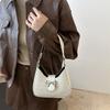 Trendy Street Style Solid Color Pu Crossbody Bag For Women In Black Pink Cream Green