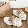 XY-A216 Latex Insole/platform White Shoes Women's Shoes 2025 Spring New Board Shoes Bread Shoes Casual Round Head